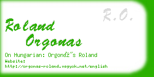 roland orgonas business card